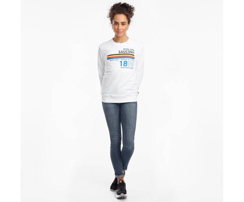 Saucony Rested Crewneck Women's Shirts White | Canada 282CTVE